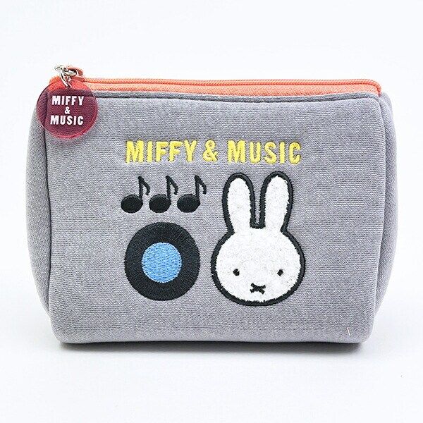 ミッフィー miffy ポーチ (グレー) MIFFY&MUSICシリーズ