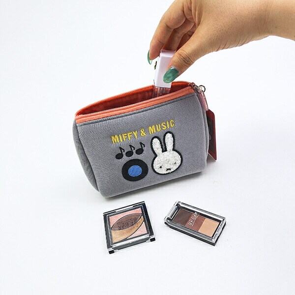 ミッフィー miffy ポーチ (グレー) MIFFY＆MUSICシリーズ