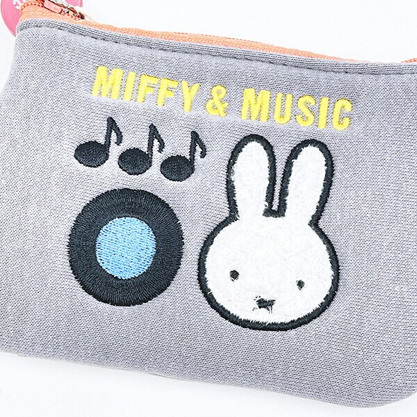 ミッフィー miffy パスケース (グレー) MIFFY＆MUSICシリーズ