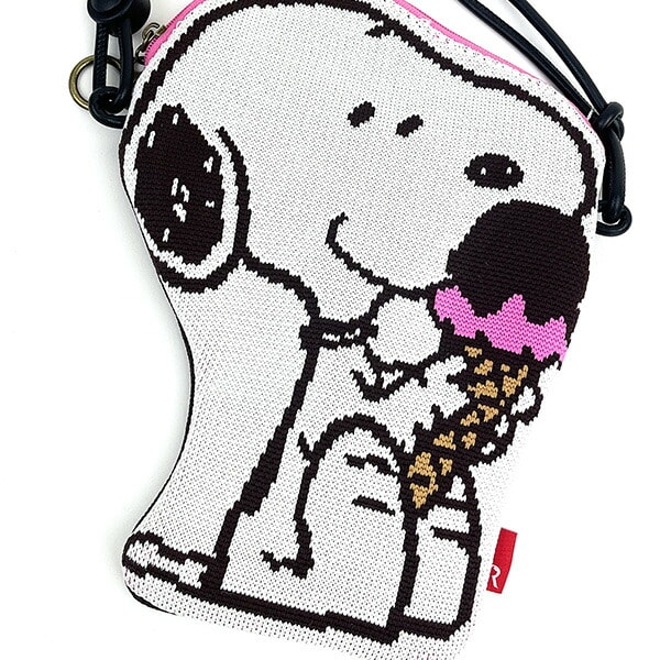 スヌーピー ピローニットショルダーバッグ アイスクリーム SNOOPY