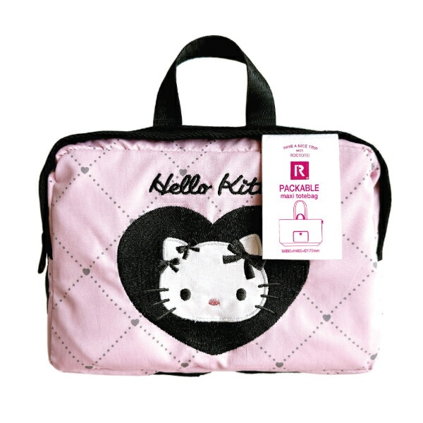 サンリオ ハローキティ パッカブル トートバッグ XLサイズ (Heart) 折り畳み  Sanrio