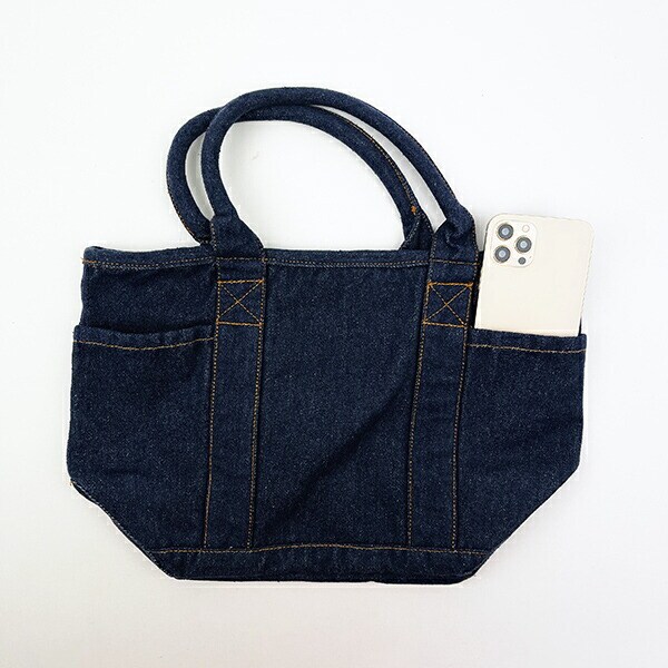 スヌーピー PEANUTS 75th デニム ミニトートバッグ ネイビー ROOTOTE（ルートート）コラボ SNOOPY