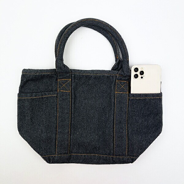 スヌーピー PEANUTS 75th デニム ミニトートバッグ ブラック ROOTOTE（ルートート）コラボ SNOOPY