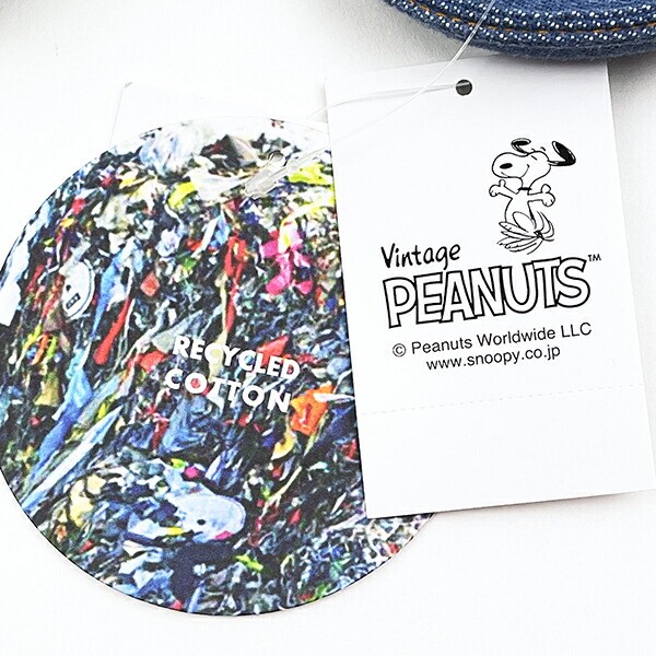 スヌーピー PEANUTS 75th デニム ミニトートバッグ ブラック ROOTOTE（ルートート）コラボ SNOOPY