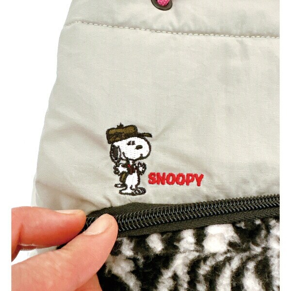 スヌーピー ボアポケット2WAYポシェット グレー SNOOPY