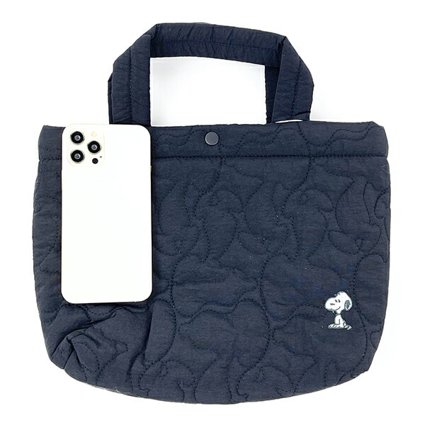 スヌーピー ROOTOTE キルティングランチトートバッグ(ブラック) SNOOPY