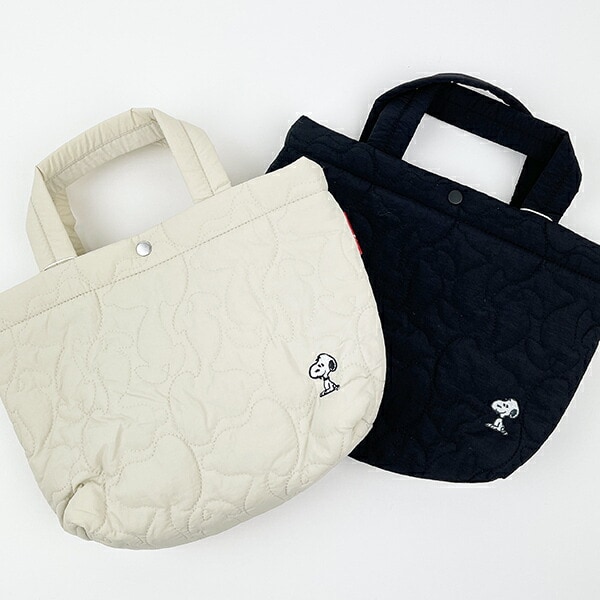 スヌーピー ROOTOTE キルティングランチトートバッグ(ブラック) SNOOPY