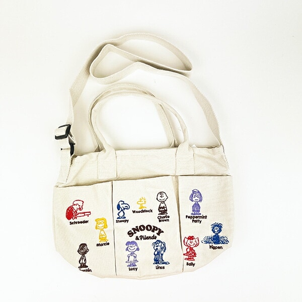 スヌーピー バケツ型2WAYトートバッグ アイボリー ショルダーバッグ ROOTOTE ルートート コラボ SNOOPY