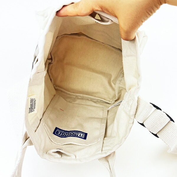 スヌーピー バケツ型2WAYトートバッグ アイボリー ショルダーバッグ ROOTOTE ルートート コラボ SNOOPY