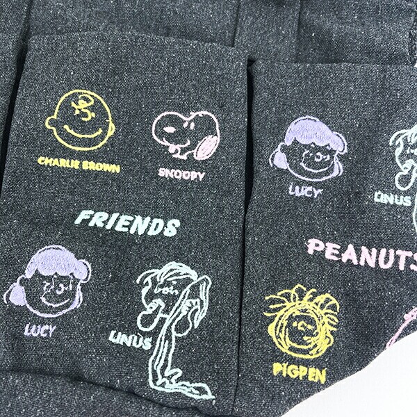 スヌーピー バケツ型2WAYトートバッグ ダークグレー ショルダーバッグ ROOTOTE ルートート コラボ SNOOPY