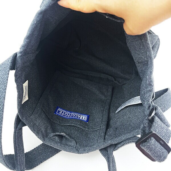 スヌーピー バケツ型2WAYトートバッグ ダークグレー ショルダーバッグ ROOTOTE ルートート コラボ SNOOPY