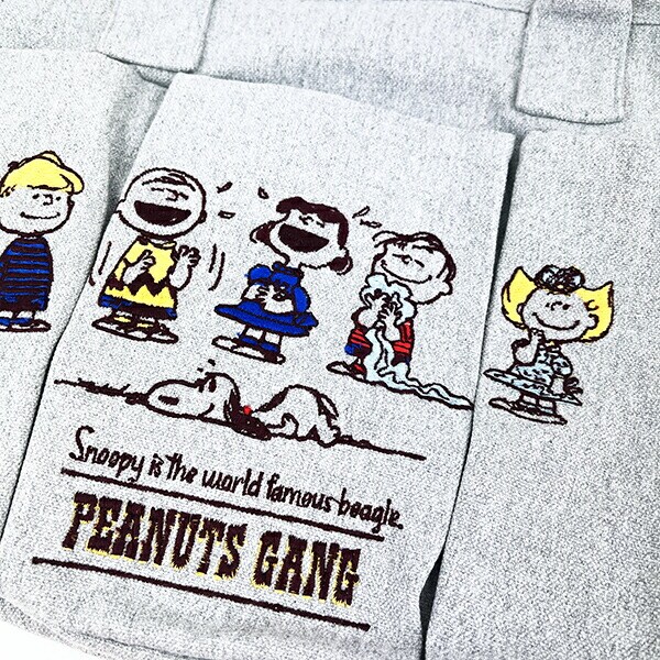 スヌーピー バケツ型2WAYトートバッグ ライトグレー ショルダーバッグ ROOTOTE ルートート コラボ SNOOPY