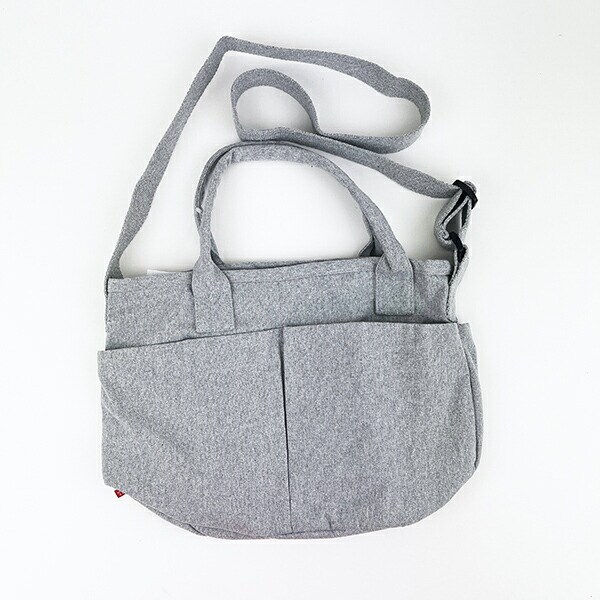 スヌーピー バケツ型2WAYトートバッグ ライトグレー ショルダーバッグ ROOTOTE ルートート コラボ SNOOPY