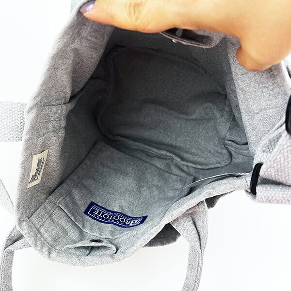 スヌーピー バケツ型2WAYトートバッグ ライトグレー ショルダーバッグ ROOTOTE ルートート コラボ SNOOPY