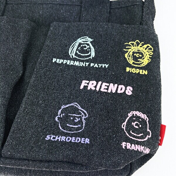 スヌーピー バケツ型2WAYミニトートバッグ ダークグレー ショルダーバッグ ROOTOTE ルートート コラボ SNOOPY