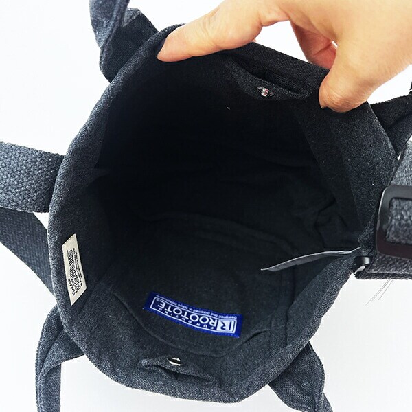 スヌーピー バケツ型2WAYミニトートバッグ ダークグレー ショルダーバッグ ROOTOTE ルートート コラボ SNOOPY