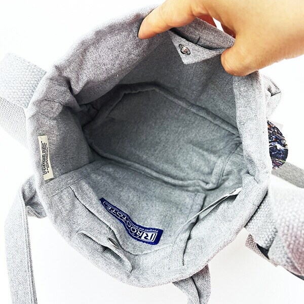 スヌーピー バケツ型2WAYミニトートバッグ ライトグレー ショルダーバッグ ROOTOTE ルートート コラボ SNOOPY