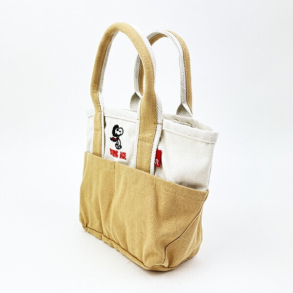 スヌーピー トートバッグ(S) (ブラウン) ランチ SNOOPY ROOTOTE ルートート コラボ