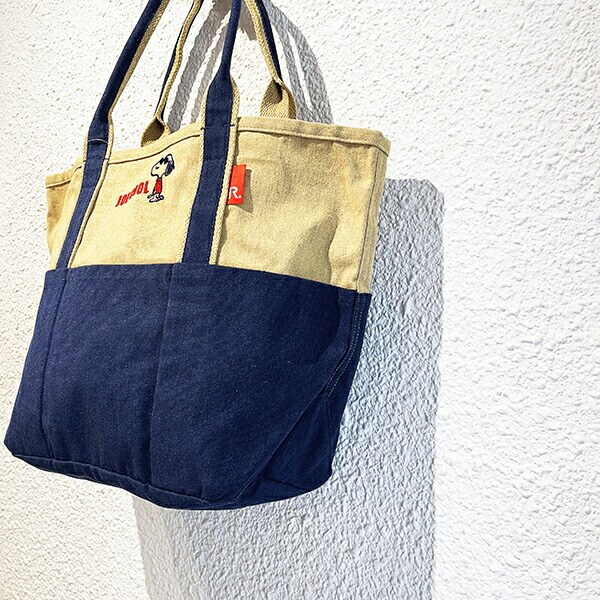 スヌーピー トートバッグ(M) (ネイビー) ランチ SNOOPY ROOTOTE ルートート コラボ