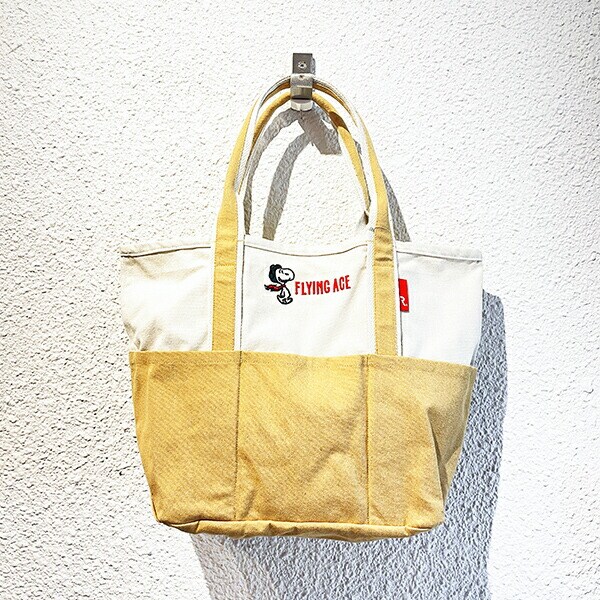 スヌーピー トートバッグ(M) (ブラウン) ランチ SNOOPY ROOTOTE ルートート コラボ