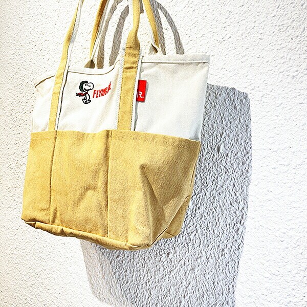 スヌーピー トートバッグ(M) (ブラウン) ランチ SNOOPY ROOTOTE ルートート コラボ
