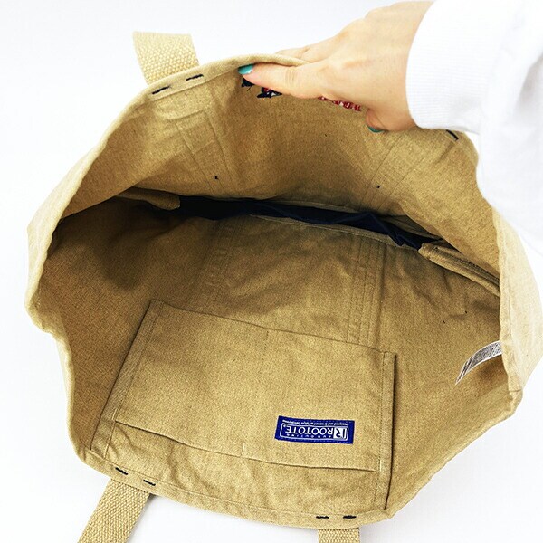 スヌーピー トートバッグ(L) (ネイビー) ランチ SNOOPY ROOTOTE ルートート コラボ