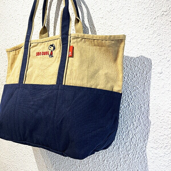 スヌーピー トートバッグ(L) (ネイビー) ランチ SNOOPY ROOTOTE ルートート コラボ