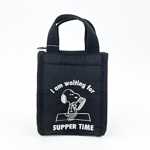 スヌーピー SUPPER TIME 簡易保冷ミニトートバッグ ランチ SNOOPY ROOTOTE ルートート コラボ