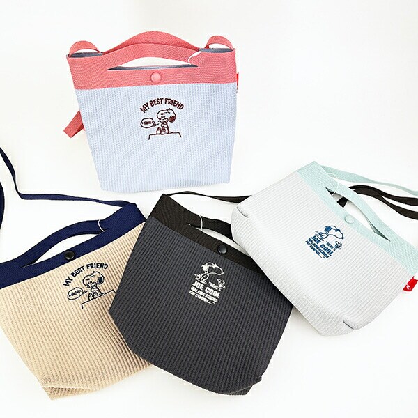 スヌーピー ルフル ショルダーバッグ グレー SNOOPY ROOTOTE ルートート コラボ