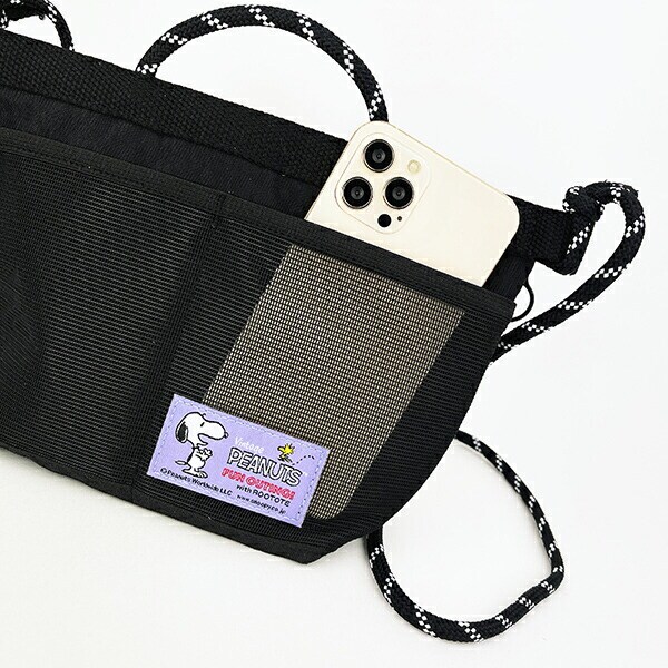 スヌーピー サコッシュ ブラック ショルダーバッグ SNOOPY ROOTOTE ルートート コラボ