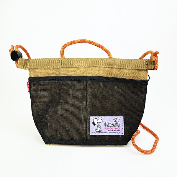 スヌーピー サコッシュ ブラウン ショルダーバッグ SNOOPY ROOTOTE ルートート コラボ