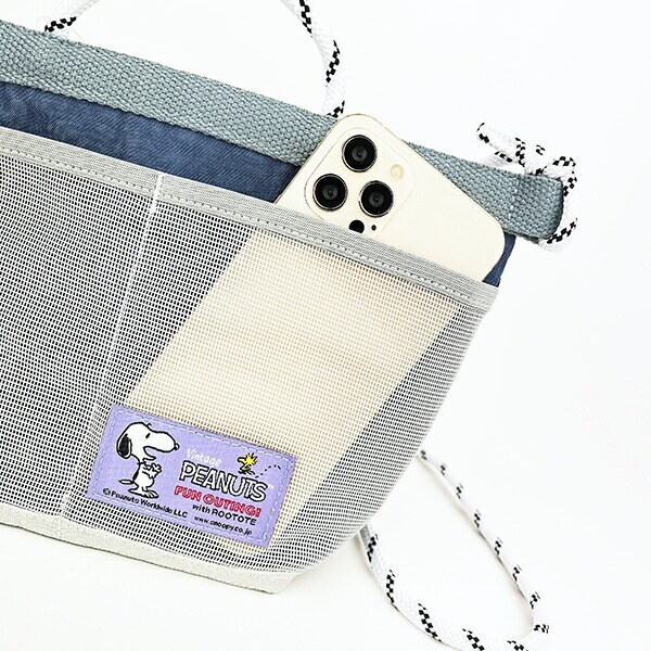 スヌーピー サコッシュ グレー ショルダーバッグ SNOOPY ROOTOTE ルートート コラボ