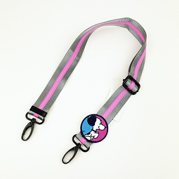 スヌーピー ショルダーバッグストラップ (ピンク×シルバー) PEANUTS 75th ROOTOTE SNOOPY