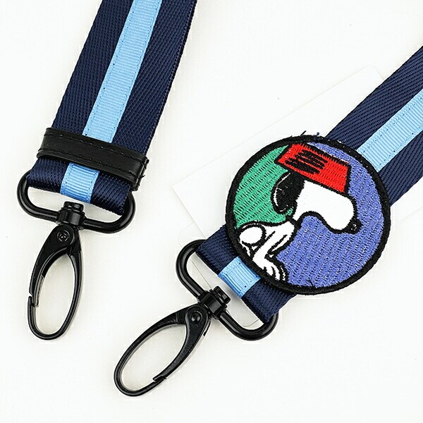 スヌーピー ショルダーバッグストラップ (ブルー×ネイビー) PEANUTS 75th ROOTOTE SNOOPY