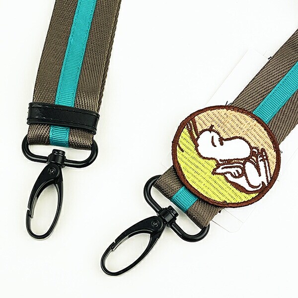 スヌーピー ショルダーバッグストラップ (グリーン×ブラウン) PEANUTS 75th ROOTOTE SNOOPY