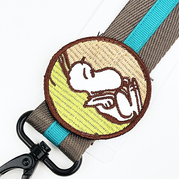 スヌーピー ショルダーバッグストラップ (グリーン×ブラウン) PEANUTS 75th ROOTOTE SNOOPY