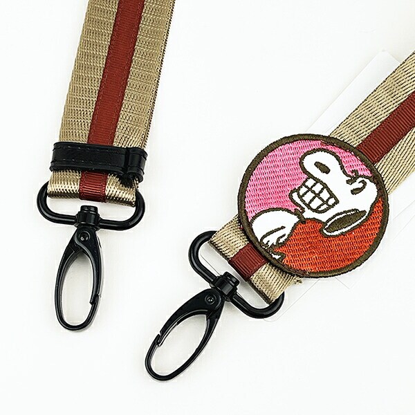 スヌーピー ショルダーバッグストラップ (レッド×ゴールド) PEANUTS 75th ROOTOTE SNOOPY