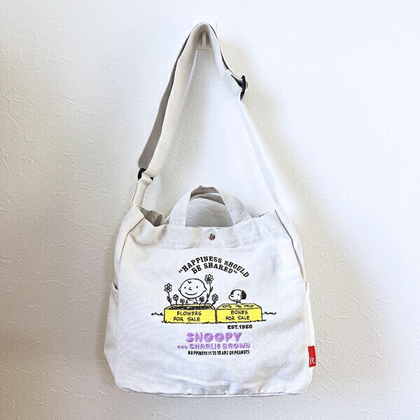 スヌーピー 2WAYショルダートートバッグ アイボリー ROOTOTE ルートート コラボ SNOOPY