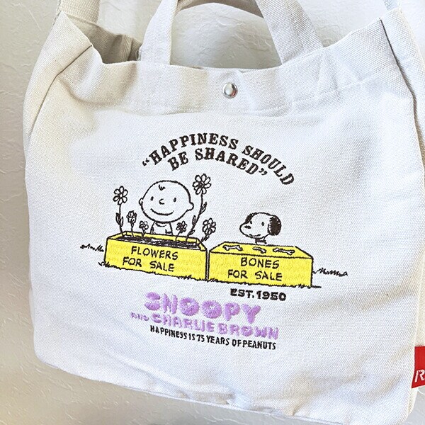 スヌーピー 2WAYショルダートートバッグ アイボリー ROOTOTE ルートート コラボ SNOOPY