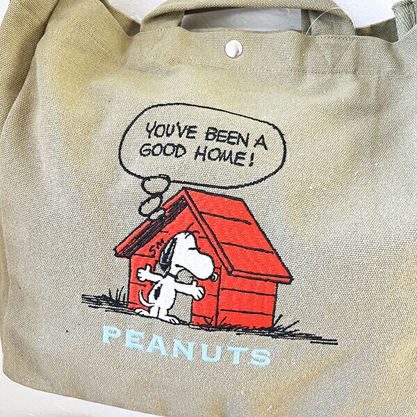 スヌーピー 2WAYショルダートートバッグ カーキ ROOTOTE ルートート コラボ SNOOPY