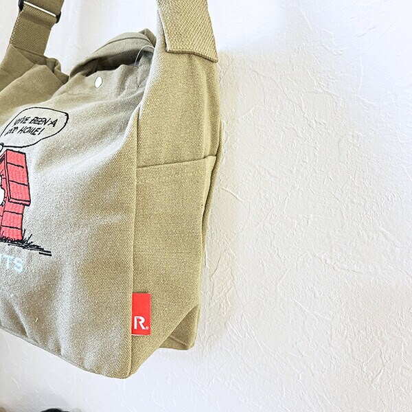 スヌーピー 2WAYショルダートートバッグ カーキ ROOTOTE ルートート コラボ SNOOPY