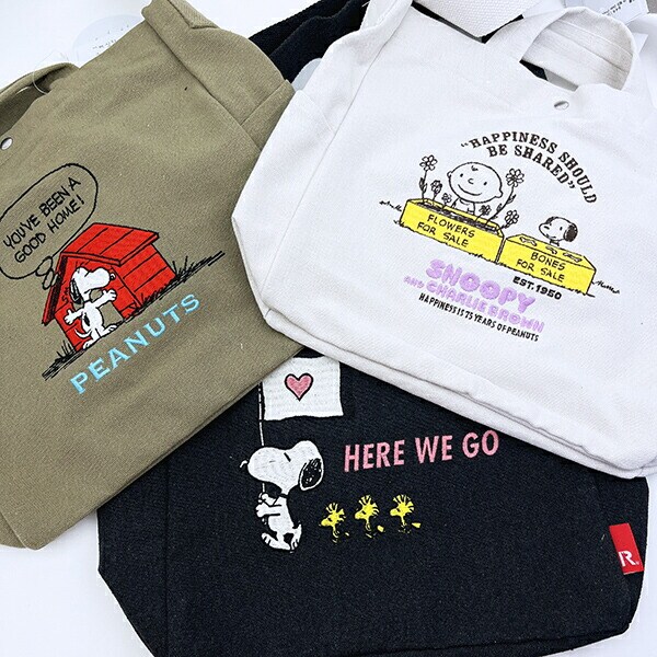 スヌーピー 2WAYショルダートートバッグ カーキ ROOTOTE ルートート コラボ SNOOPY