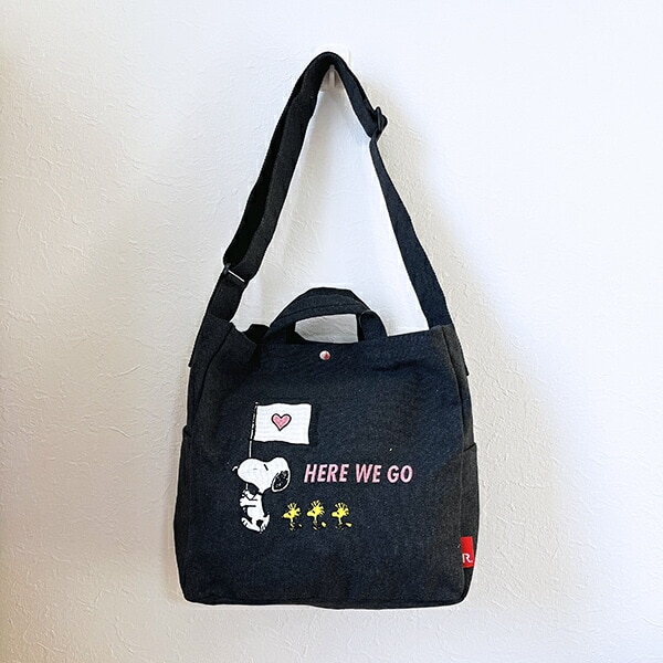 スヌーピー 2WAYショルダートートバッグ グレー ROOTOTE ルートート コラボ SNOOPY