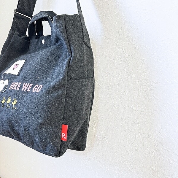 スヌーピー 2WAYショルダートートバッグ グレー ROOTOTE ルートート コラボ SNOOPY