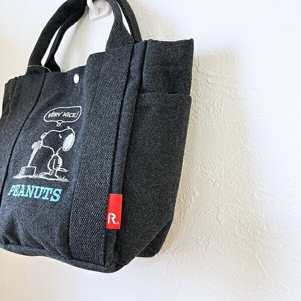スヌーピー ランチトートバッグ グレー ROOTOTE ルートート コラボ SNOOPY