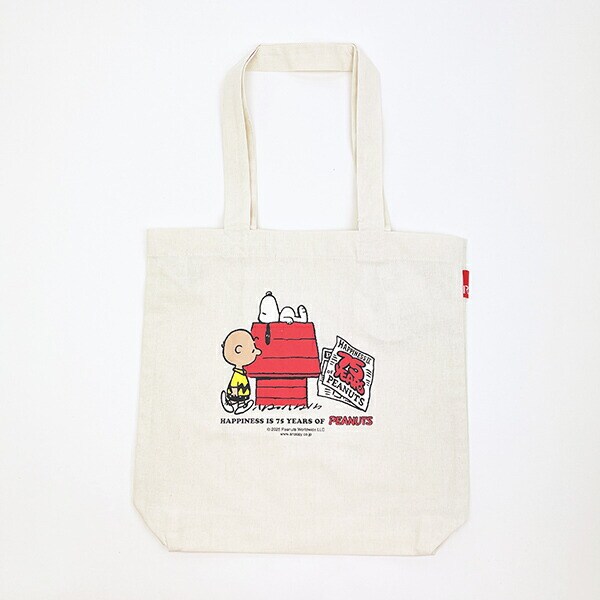 スヌーピー トートバッグ トール アイボリー PEANUTS 75th ROOTOTE ルートート SNOOPY