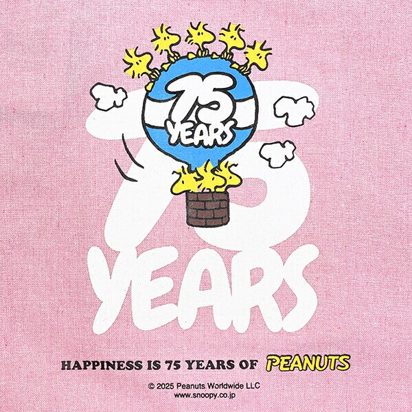 スヌーピー ウッドストック トートバッグ トール ピンク PEANUTS 75th ROOTOTE ルートート SNOOPY