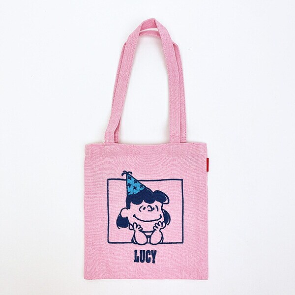 スヌーピー ルーシー ミニトートバッグ ピンク PEANUTS 75th ROOTOTE ルートート SNOOPY