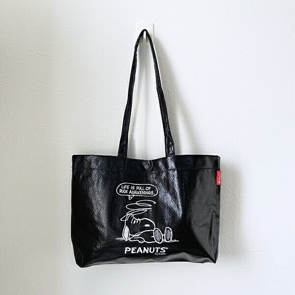 スヌーピー A4トートバッグ ブラック PEANUTS 75th ROOTOTE ルートート コラボ SNOOPY
