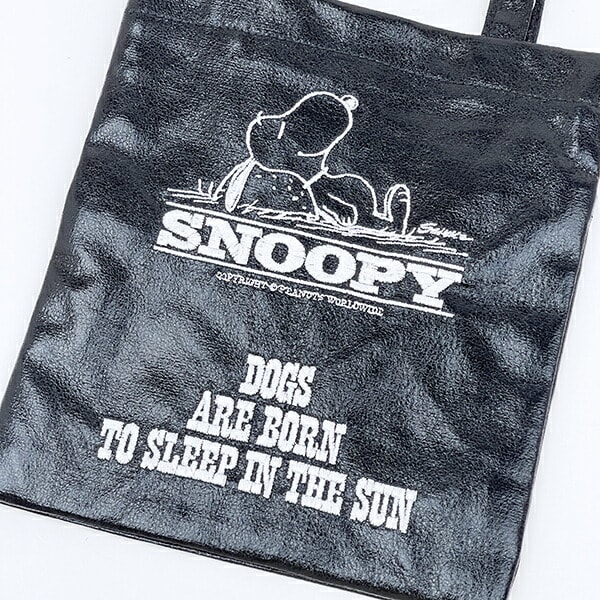 スヌーピー ミニトートバッグ ブラック PEANUTS 75th ROOTOTE ルートート コラボ SNOOPY